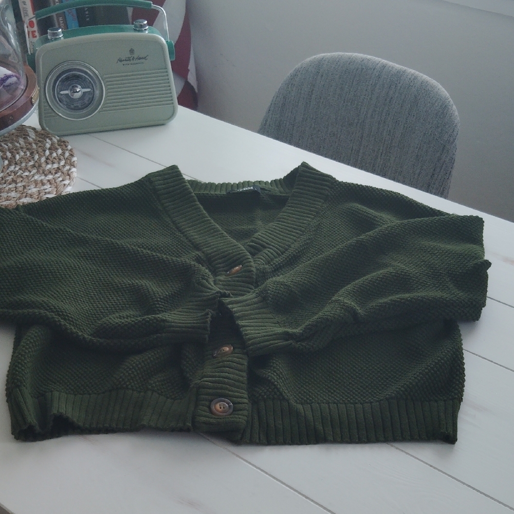 Women's Green Sweater Jogger Set